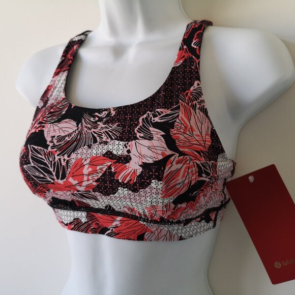 NWT LULULEMON ASSM Floral Print Nulux B/C Cup All Sport Energy Bra 6 *CNY *SE - Picture 1 of 6